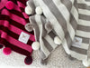 Babydecke aus Merinowolle gestreift