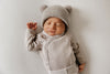 Baby Beanie Mütze Merino mit Teddyohren
