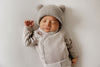 Babymütze aus 100% Merinowolle mit Teddyohren
