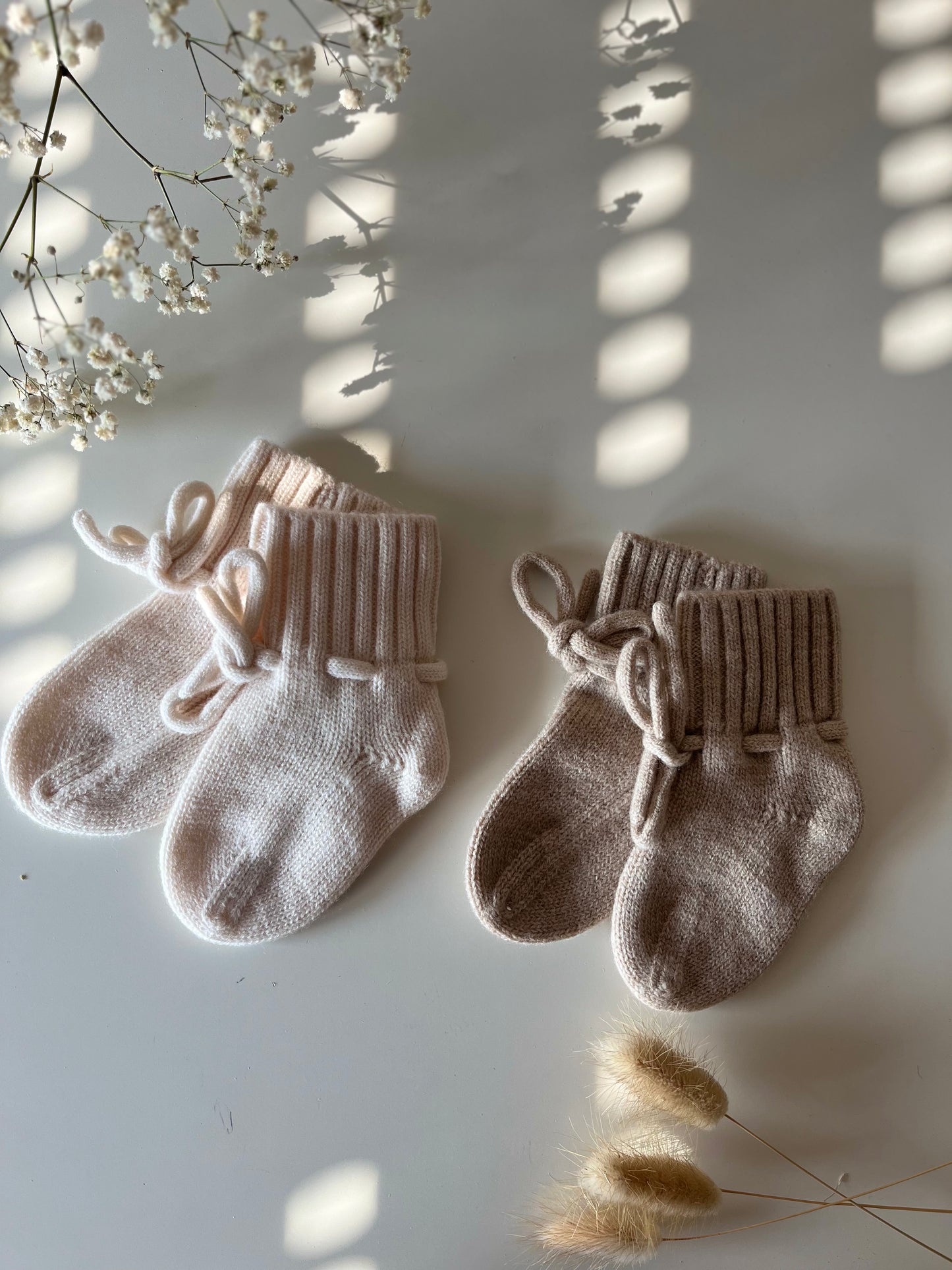 Babyschuhe aus Merinowolle
