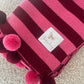 Babydecke aus Merinowolle gestreift