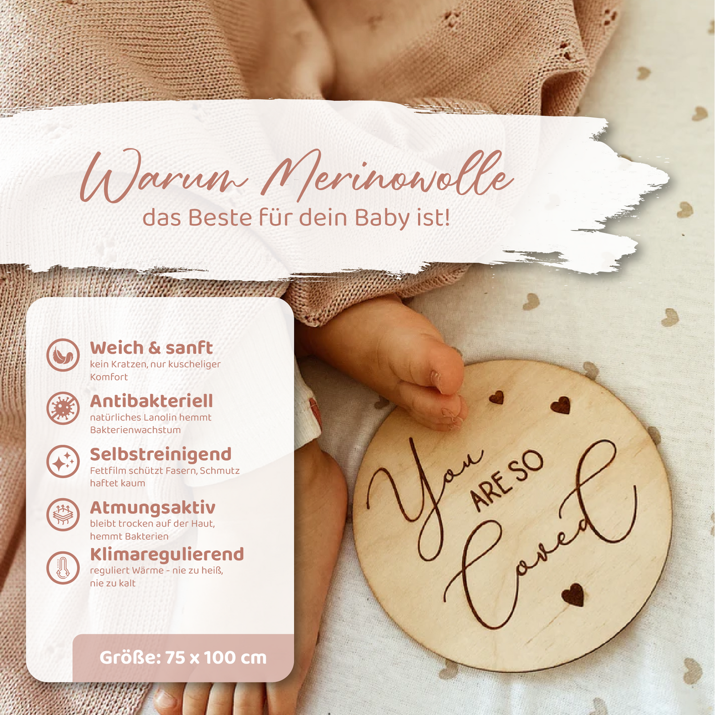 Babydecke aus Merinowolle