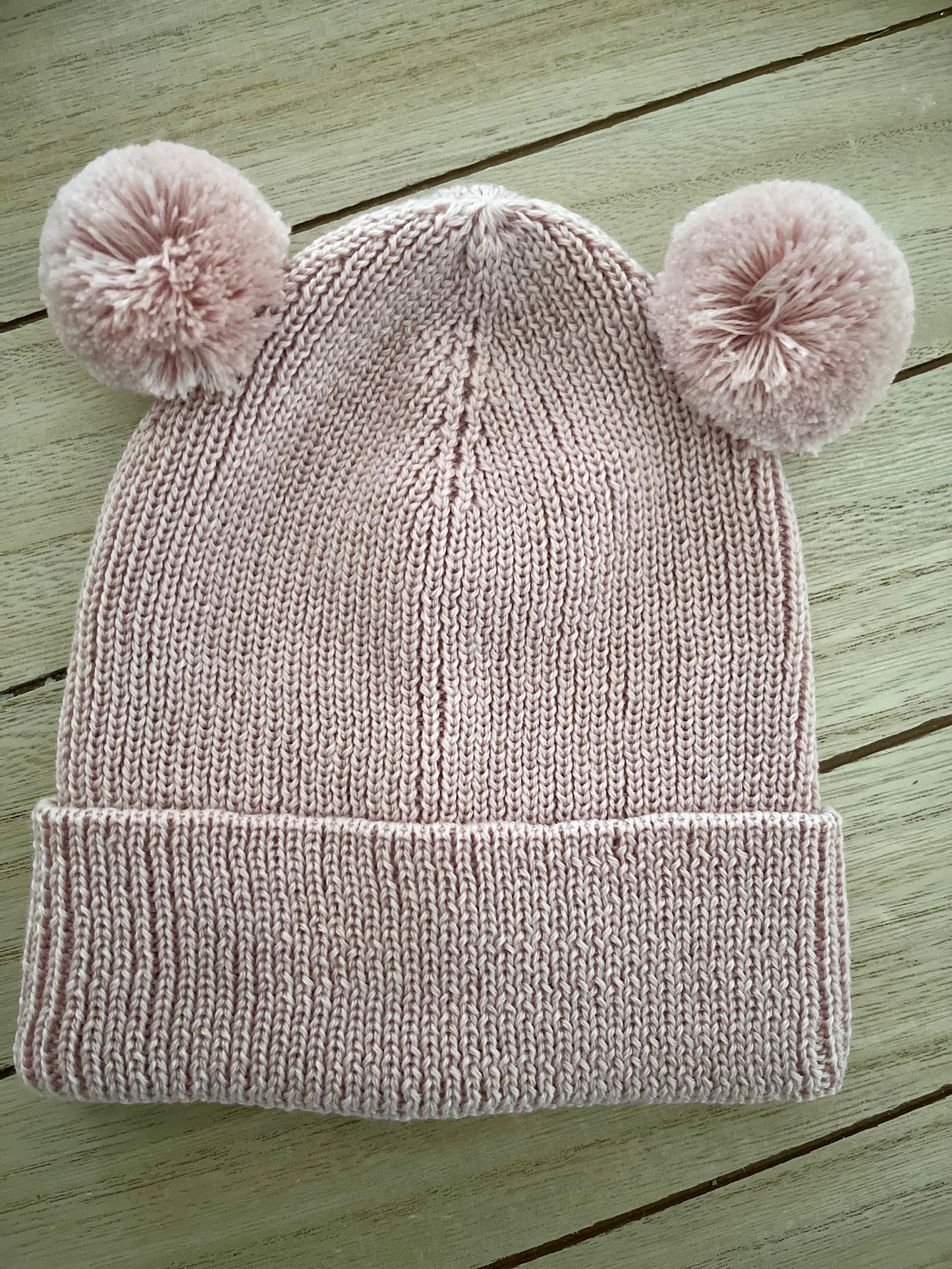 Baby Beanie Mütze Merino mit Teddyohren