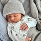 Baby Beanie Mütze Merino mit Teddyohren