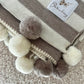 Babydecke aus Merinowolle gestreift