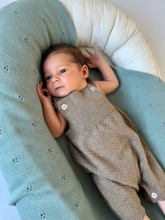 Limitierte Auflage: Babydecke Merino Salbei