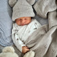 Baby Beanie Mütze Merino mit Teddyohren