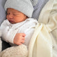 Baby Beanie Mütze Merino mit Teddyohren