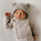 Baby Beanie Mütze Merino mit Teddyohren