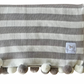Babydecke aus Merinowolle gestreift