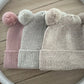 Baby Beanie Mütze Merino mit Teddyohren