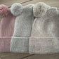 Baby Beanie Mütze Merino mit Teddyohren