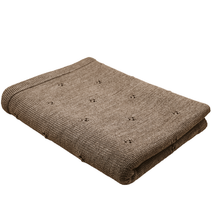 Limitierte Auflage: Babydecke Merino Taupe