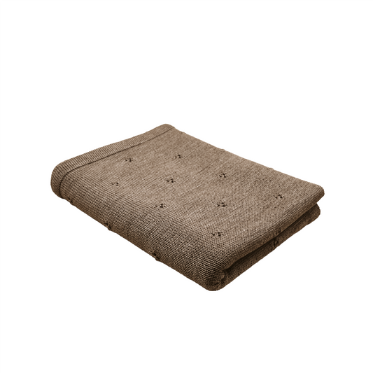 Limitierte Auflage: Babydecke Merino Taupe