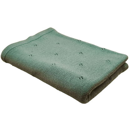 Limitierte Auflage: Babydecke Merino Salbei