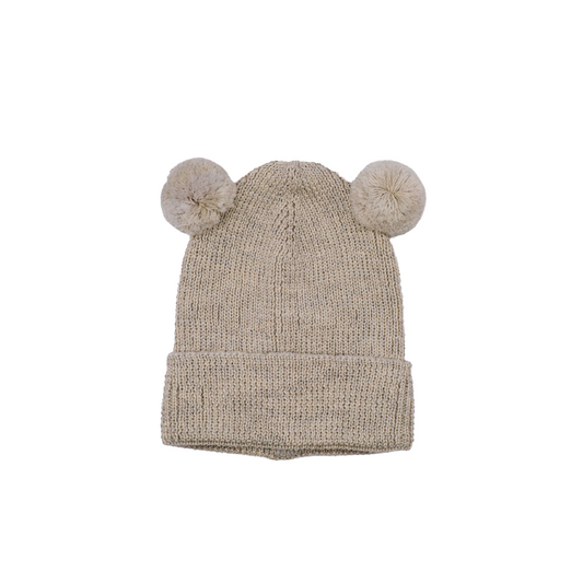 Baby Beanie Mütze Merino mit Teddyohren